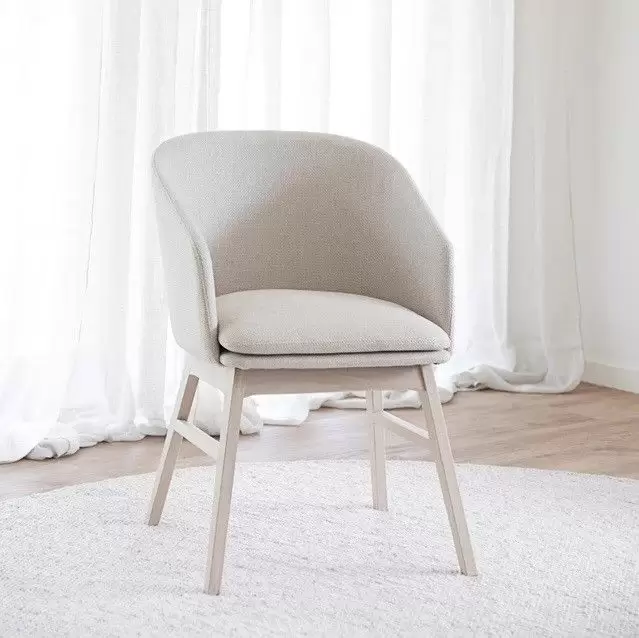 Krzesło Windham beżowe-dąb bielony Rowico