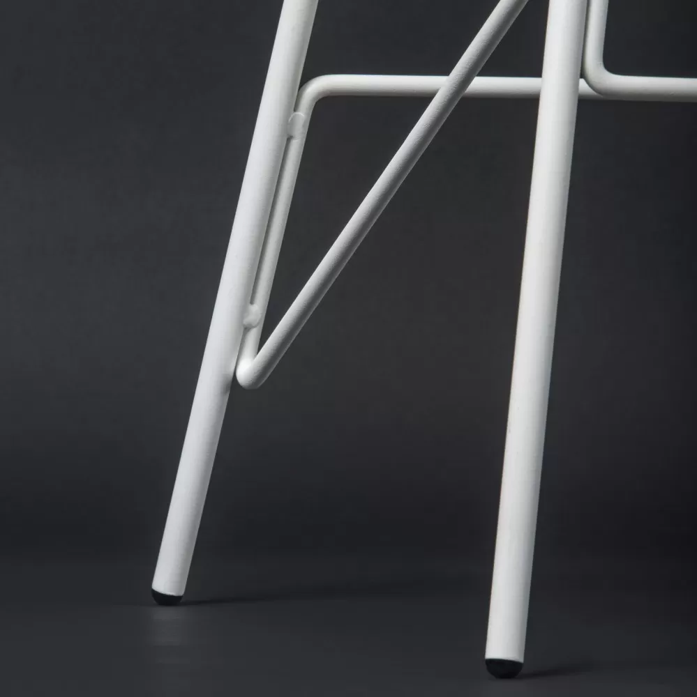 Krzesło barowe Leina 93 cm białe Gazzda