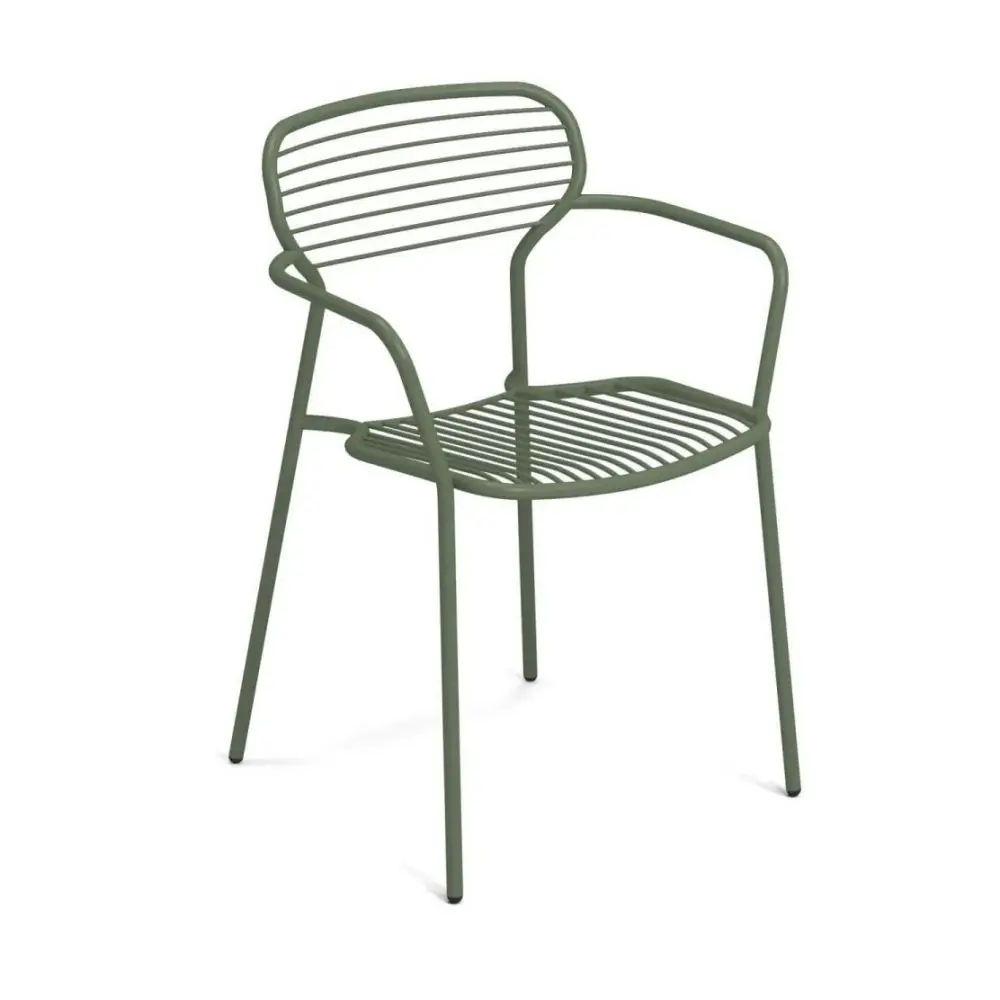 Krzesło ogrodowe Apero z podłokietnikami zielone Emu