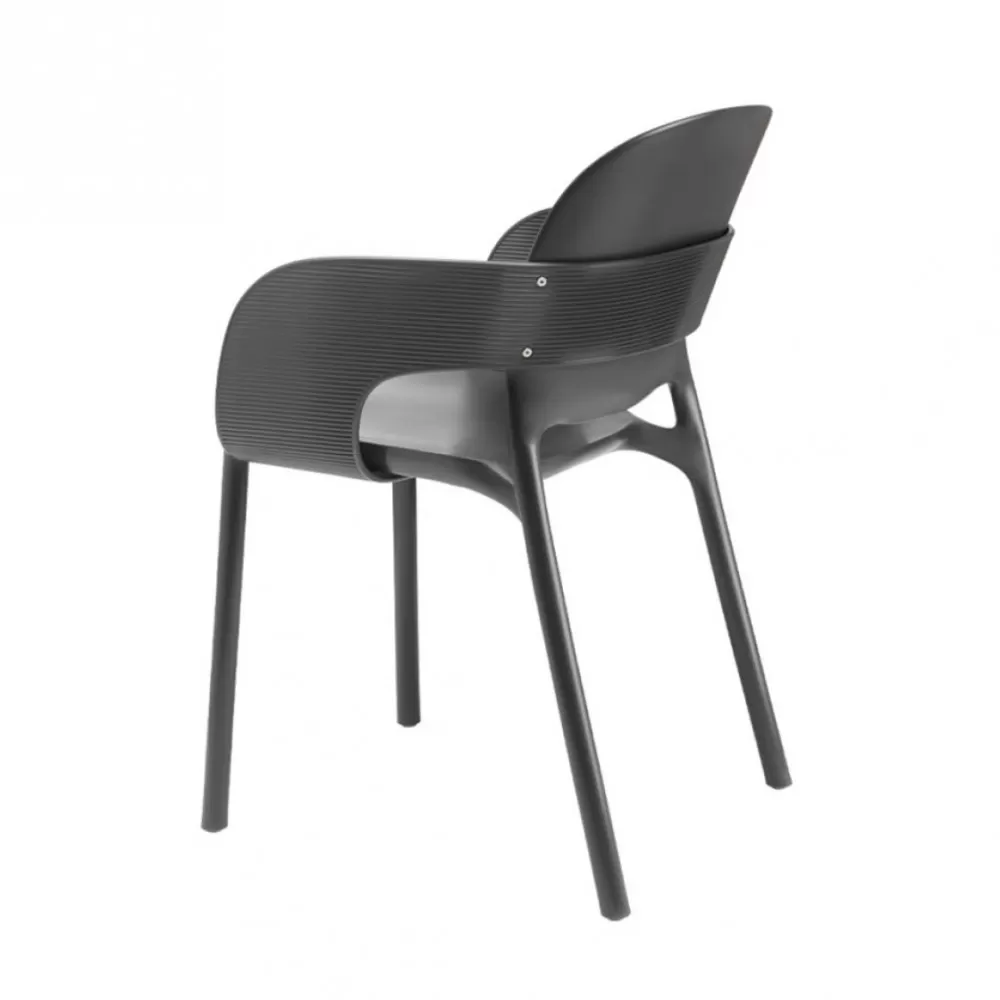 Krzesło ogrodowe Hug z podłokietnikiem antracytowe Scab Design