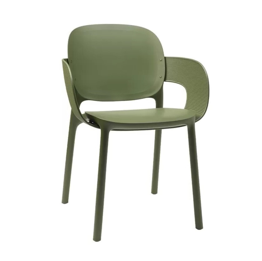 Krzesło Ogrodowe Hug Z Podłokietnikiem Oliwkowa Zieleń Scab Design