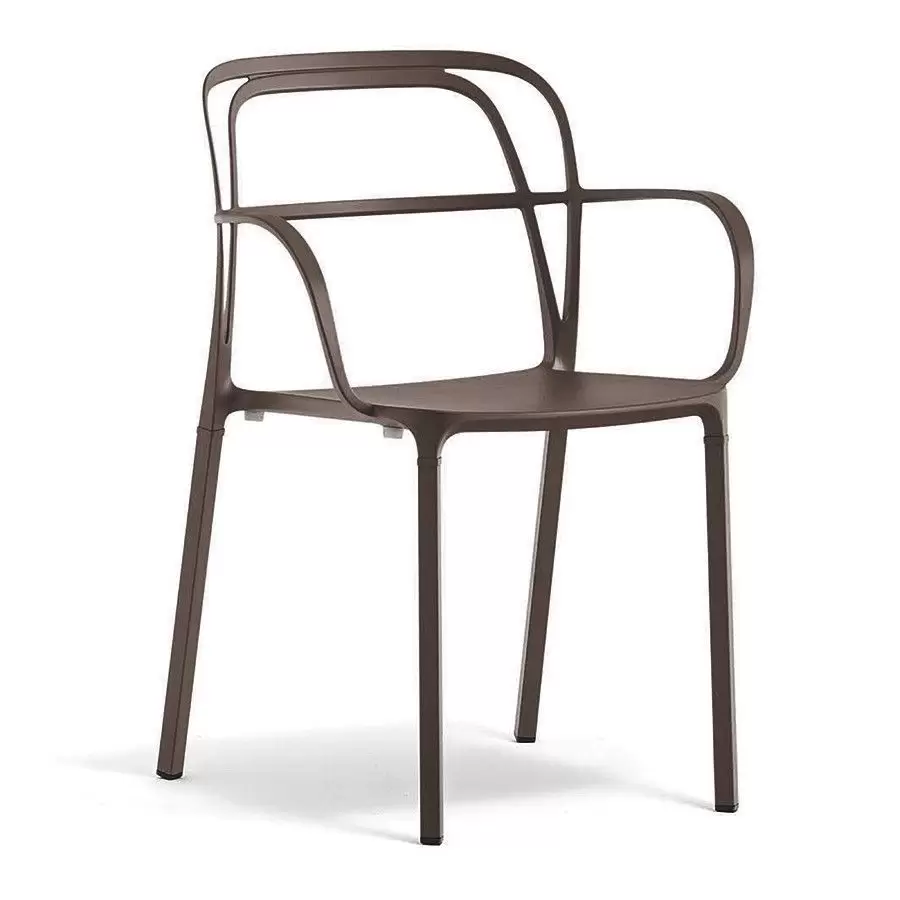 Krzesło ogrodowe Intrigo 3715 brązowe Pedrali