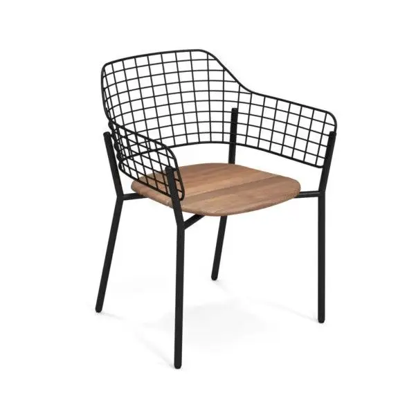 Krzesło ogrodowe Lyze Teak czarne Emu