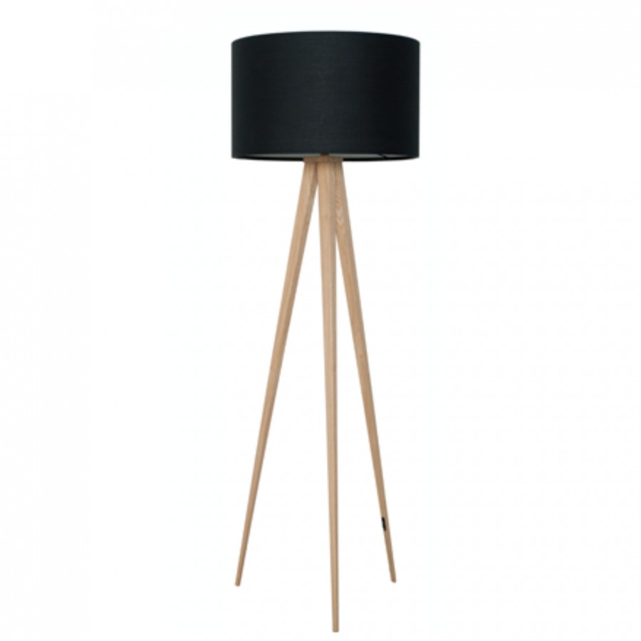 Lampa Podłogowa Heavy Wood Black Nowoczesne Meble Design
