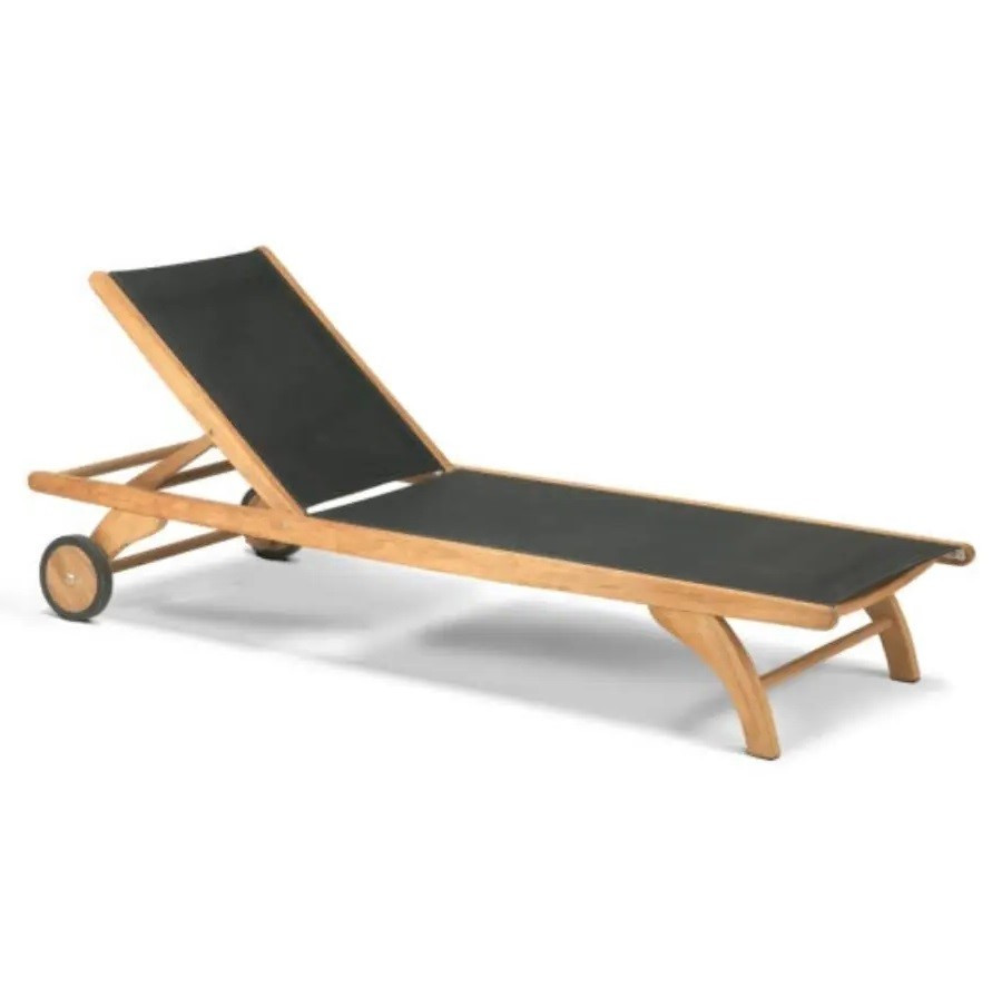 Leżak Ogrodowy Columbus Czarny Skagerak