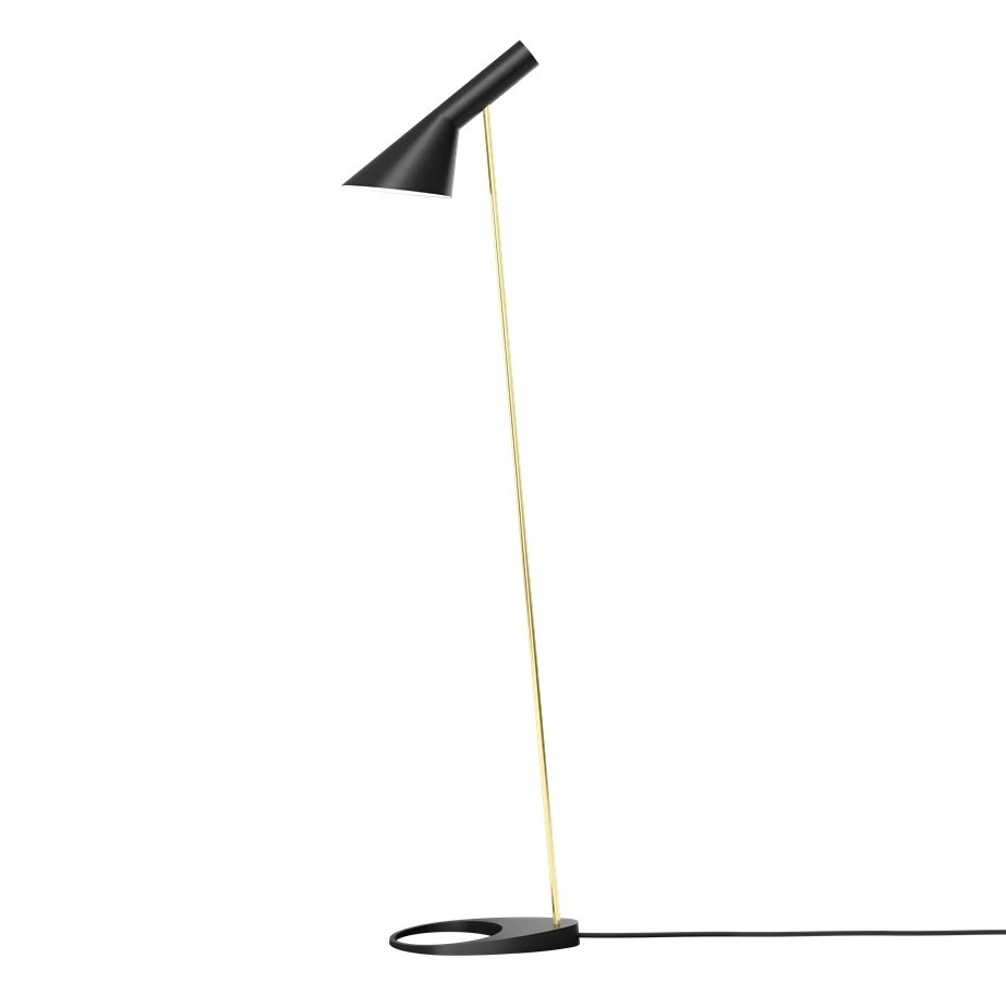 Lampa Podłogowa Aj Mosiężno-Czarna Louis Poulsen