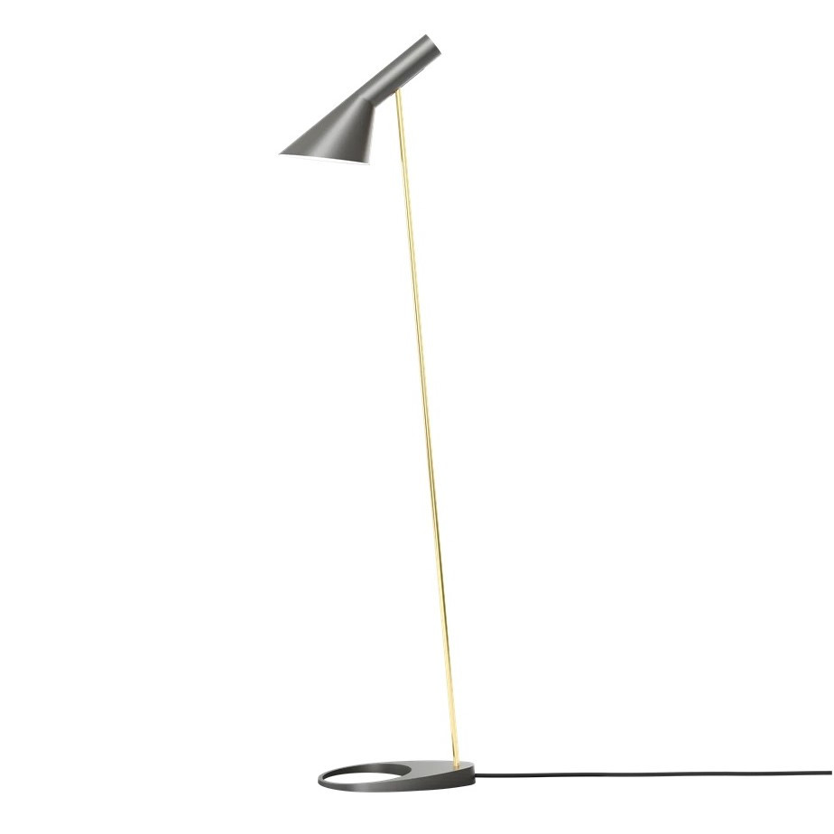 Lampa Podłogowa Aj Mosiężno-Szara Louis Poulsen