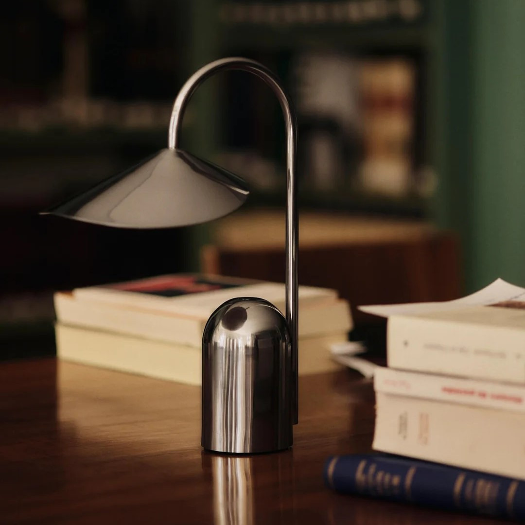 Lampa Przenośna Arum Srebrna Ferm Living