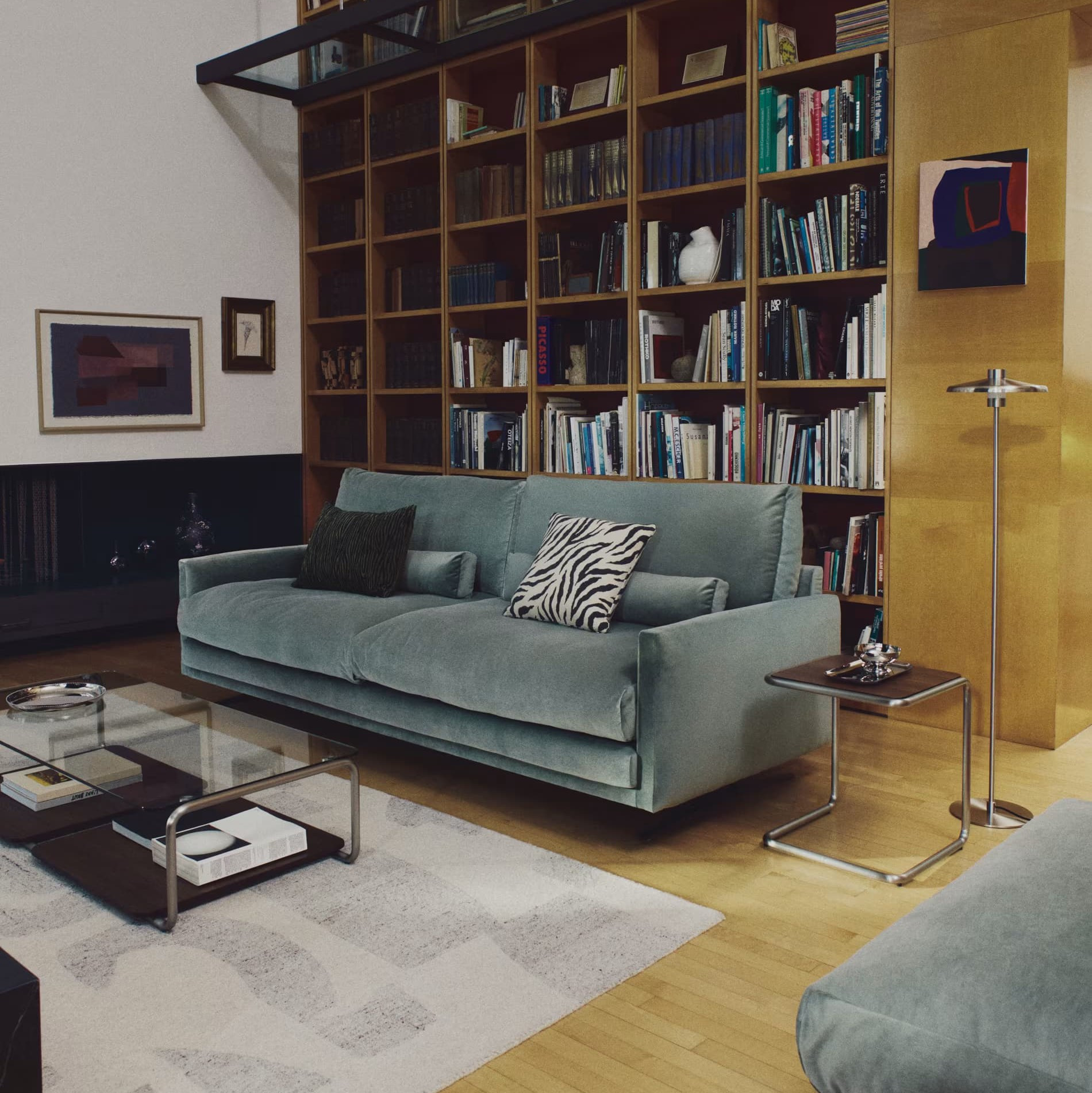 Lampa Podłogowa Nuvira Srebrna Kave Home
