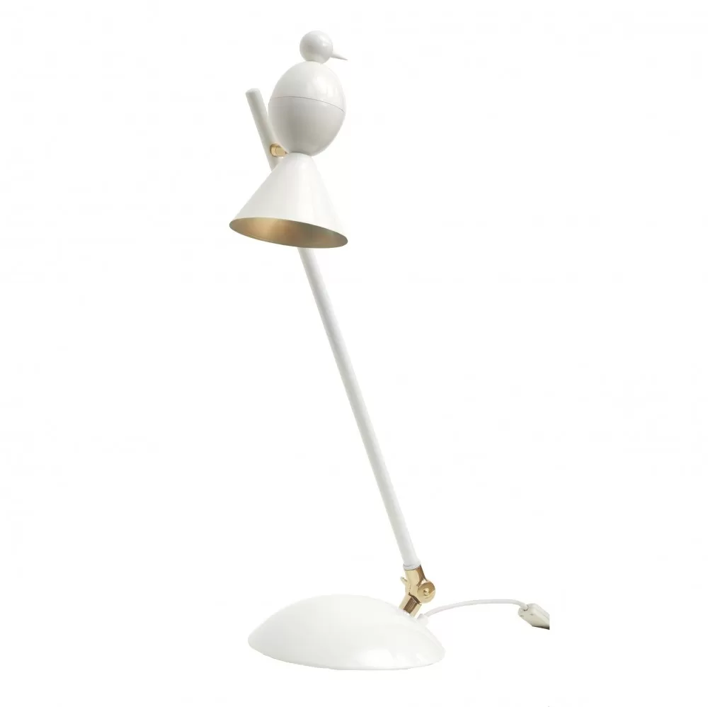 Lampa stołowa Alouette Slanted biała Atelier