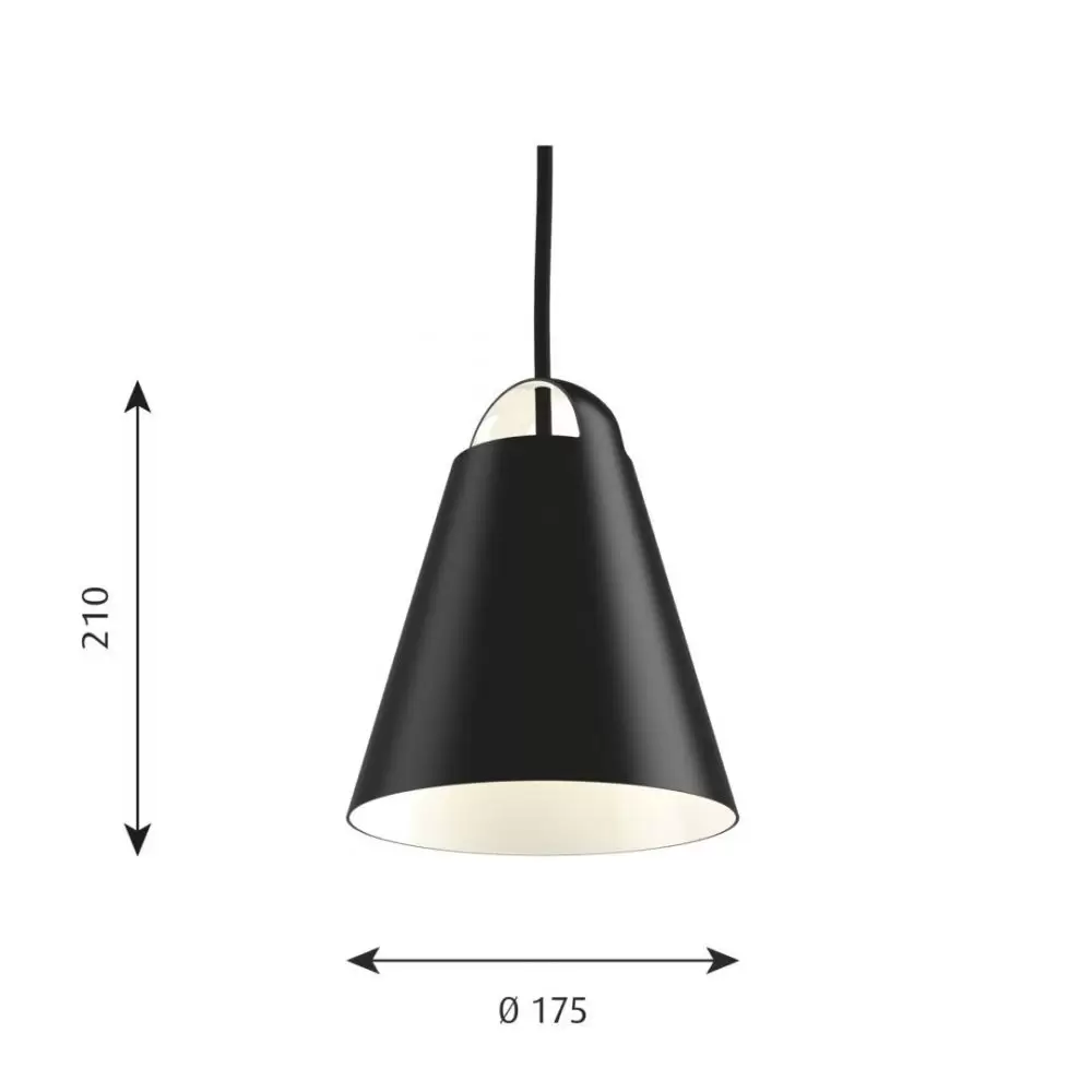 Lampa wisząca Above 17,5 cm czarna Louis Poulsen