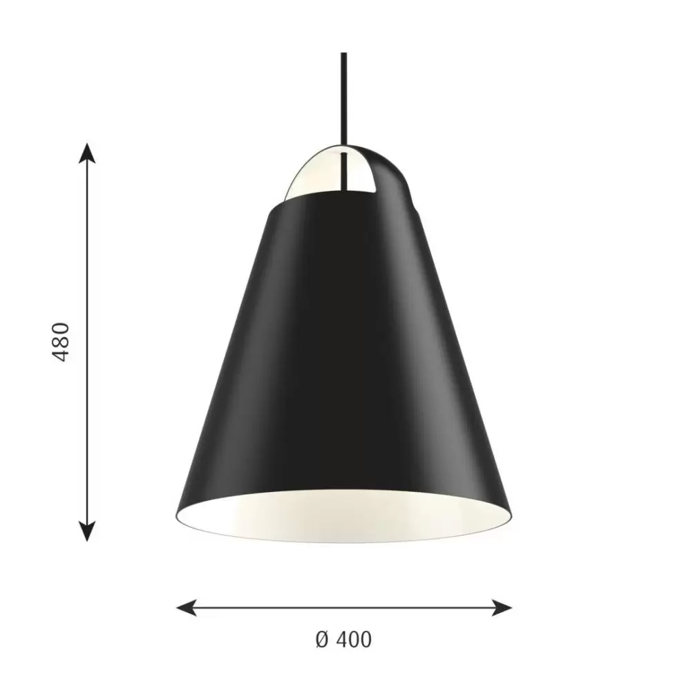 Lampa wisząca Above 40 cm czarna Louis Poulsen