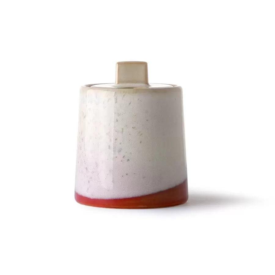 Mlecznik i cukiernica z ceramiki 70s frost HKliving