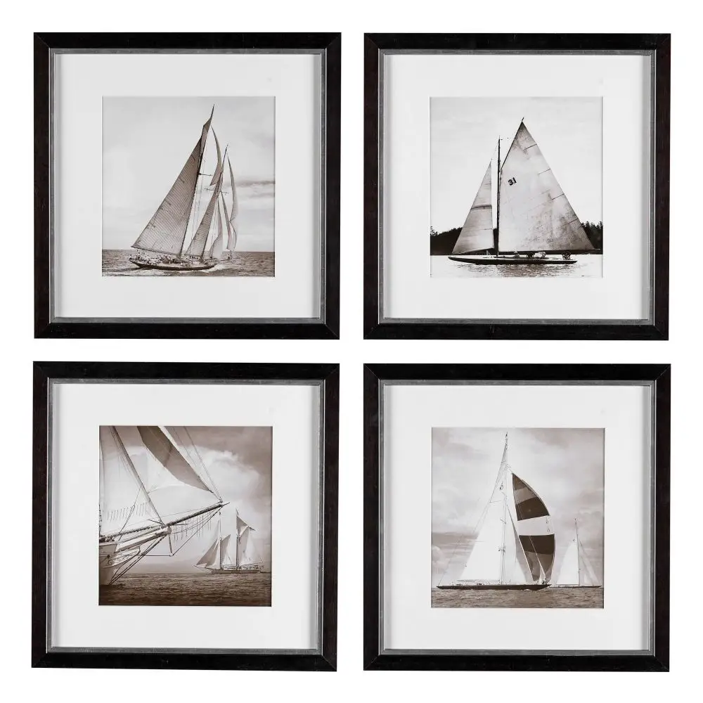 Obrazy Michael Kahn Boat set of 4 Eichholtz