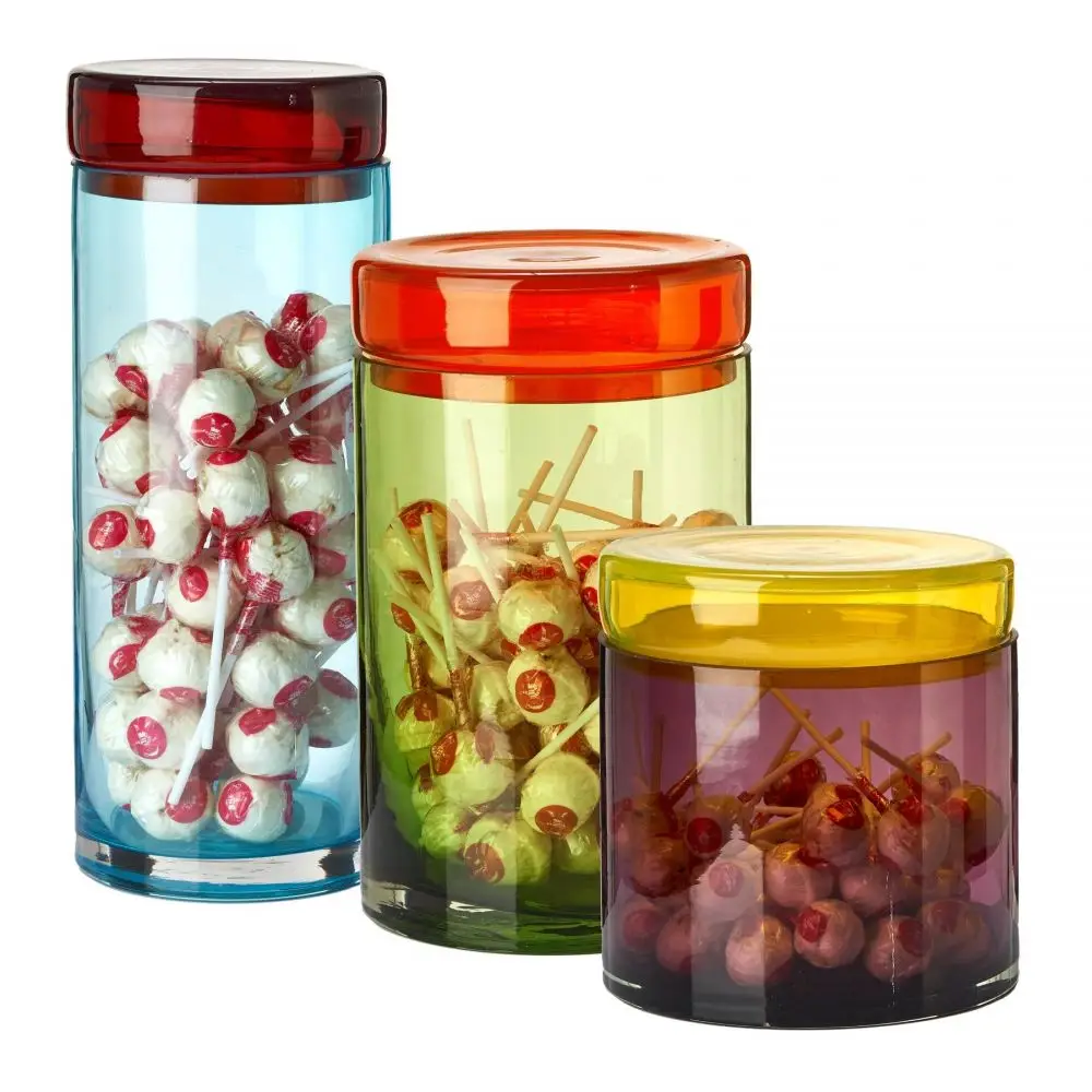 POJEMNIKI Caps & jars multi mix set 3 pols potten