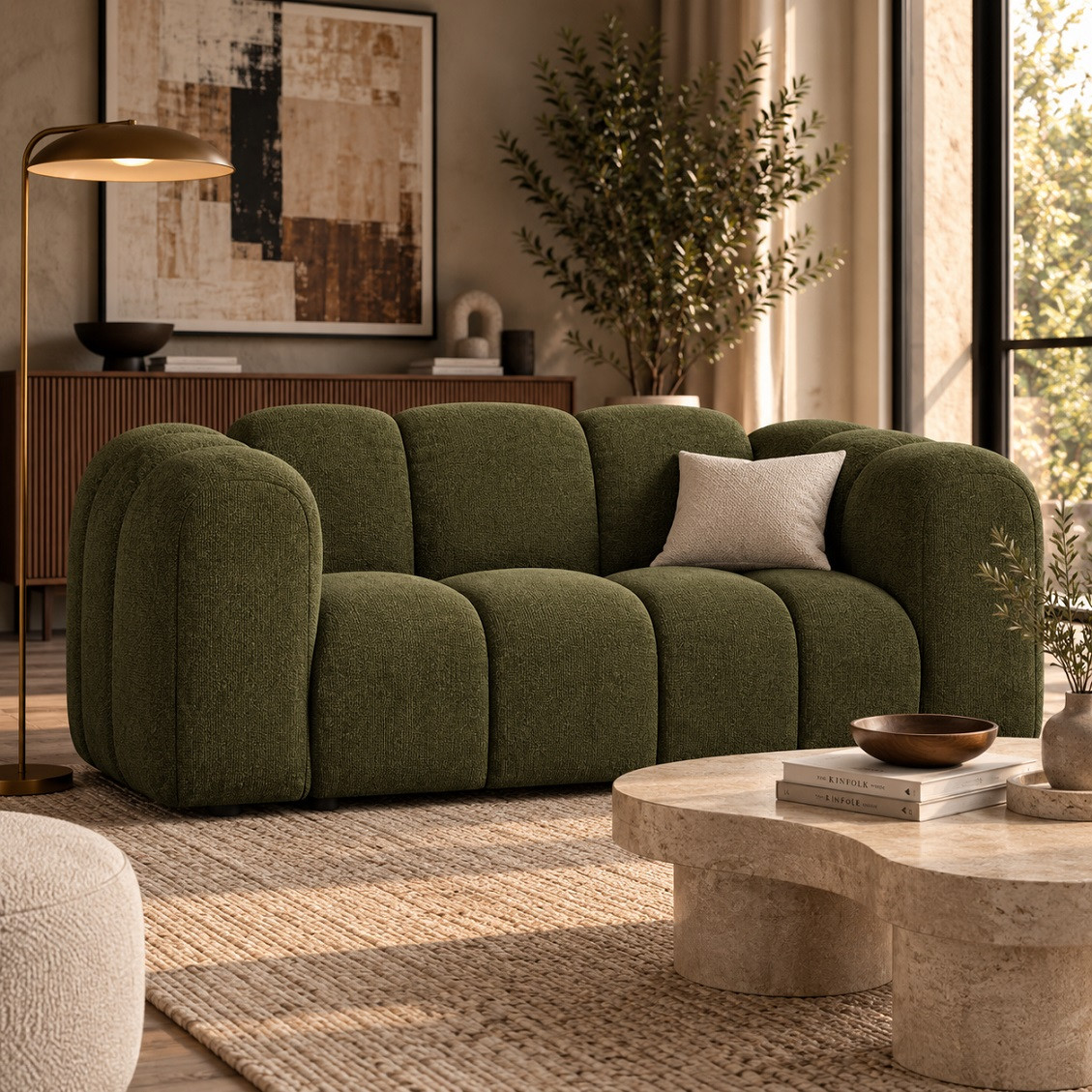 Sofa 2-Osobowa Lupine Zielony Szenil Micadoni