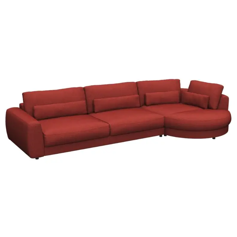 Sofa Clarissa 3 seater - Chaiselong Wine Red