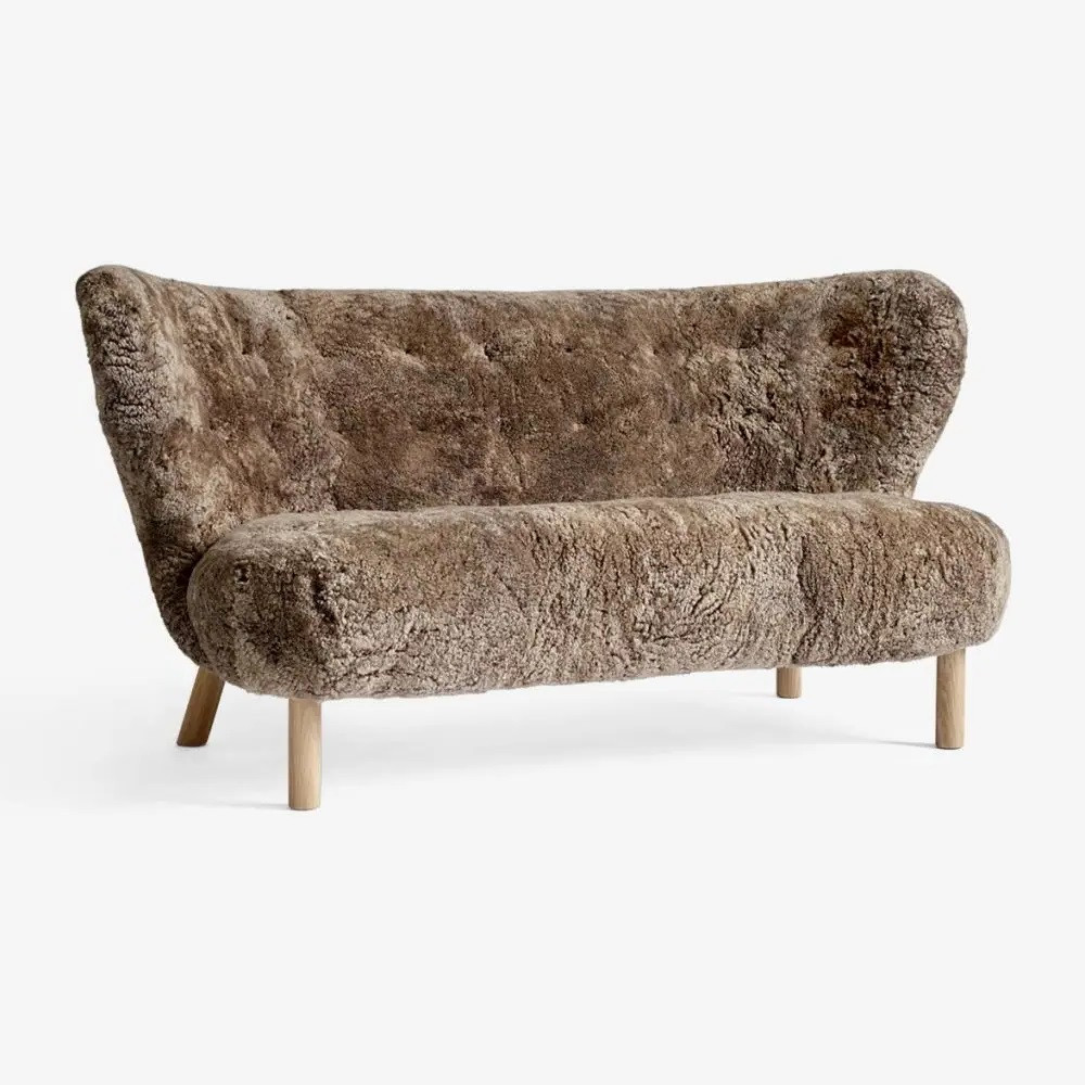 Sofa Little Petra Vb2 Oak-Sheepskin Sahara Andtradition