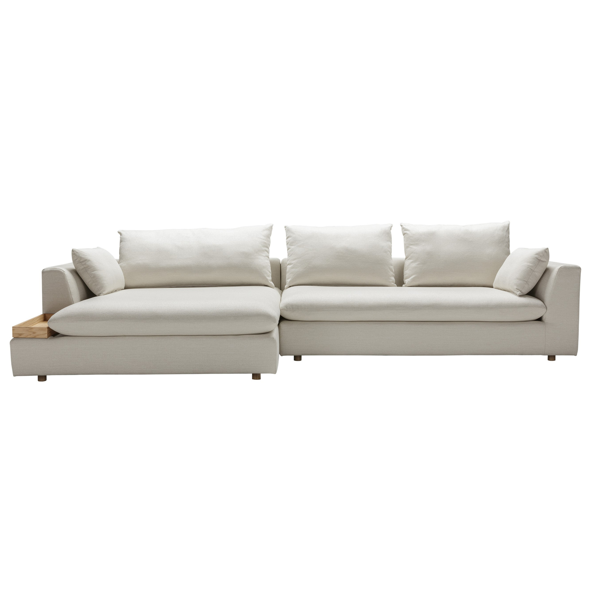 Sofa Milou 3-Osobowa Z Szezlongiem I Tacą Star 1 Natural Sits
