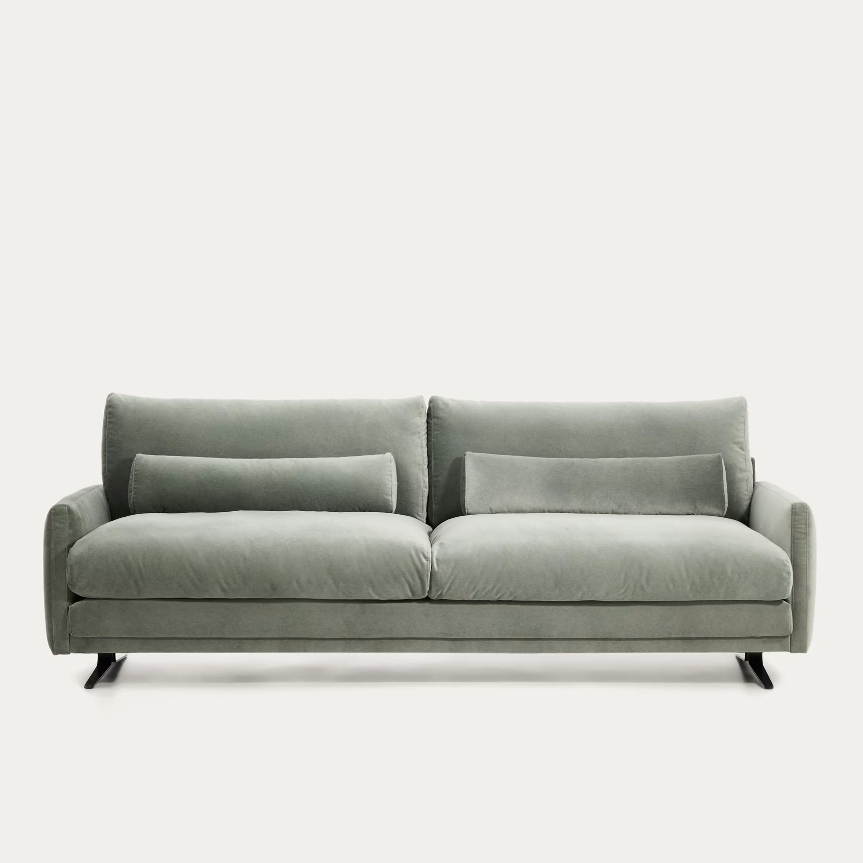 Sofa Veliro 3 Osobowa Aksamitna Zielona Kave Home