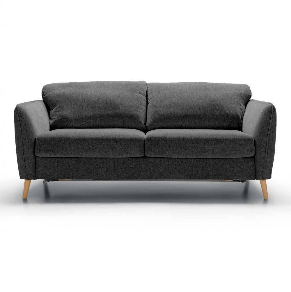 Sofa Z Funkcją Spania Lucy 3 Osobowa Czarny Melanż Sits