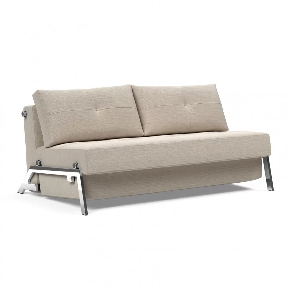 Sofa rozkładana Cubed 160 cm chromowana podstawa Sand Grey Innovation