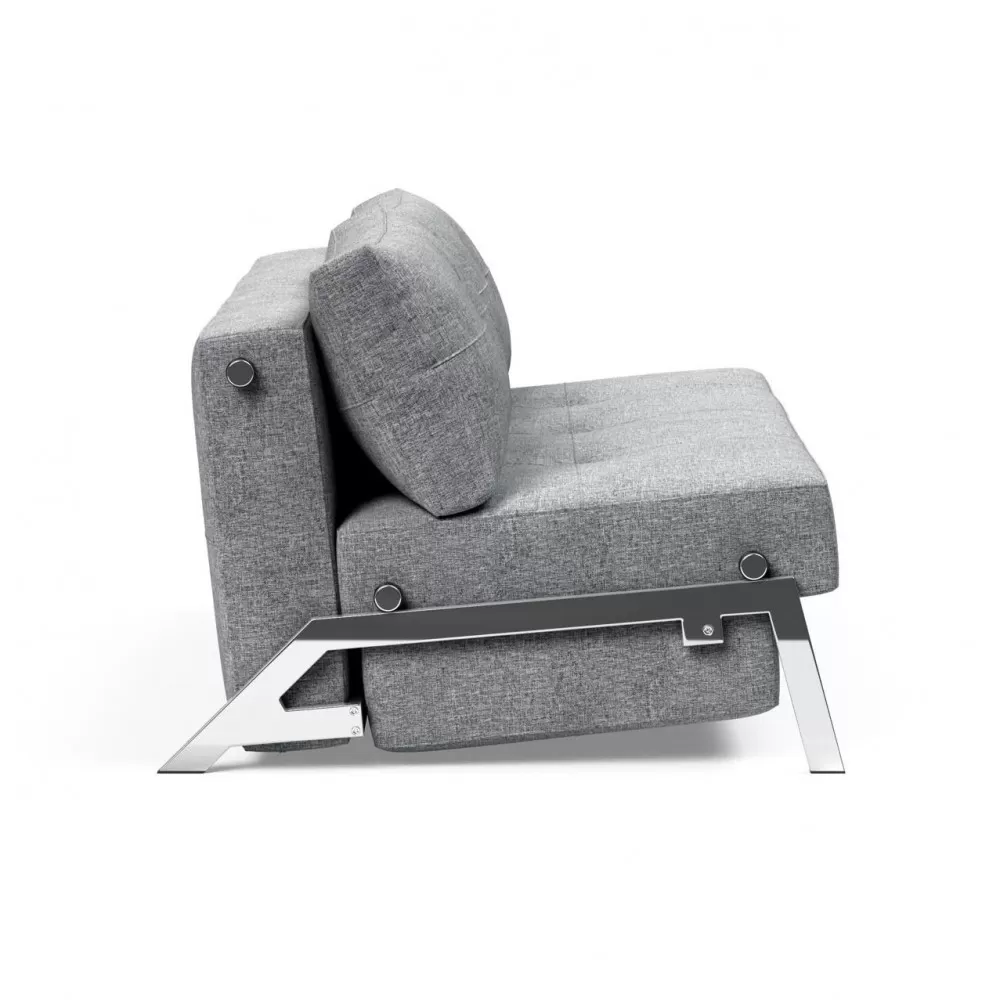 Sofa rozkładana Cubed 160 cm chromowana podstawa Twist Granite Innovation