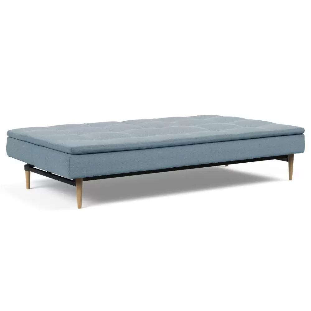 Sofa rozkładana Dublexo 558 Soft Indigo jasne drewno Innovation