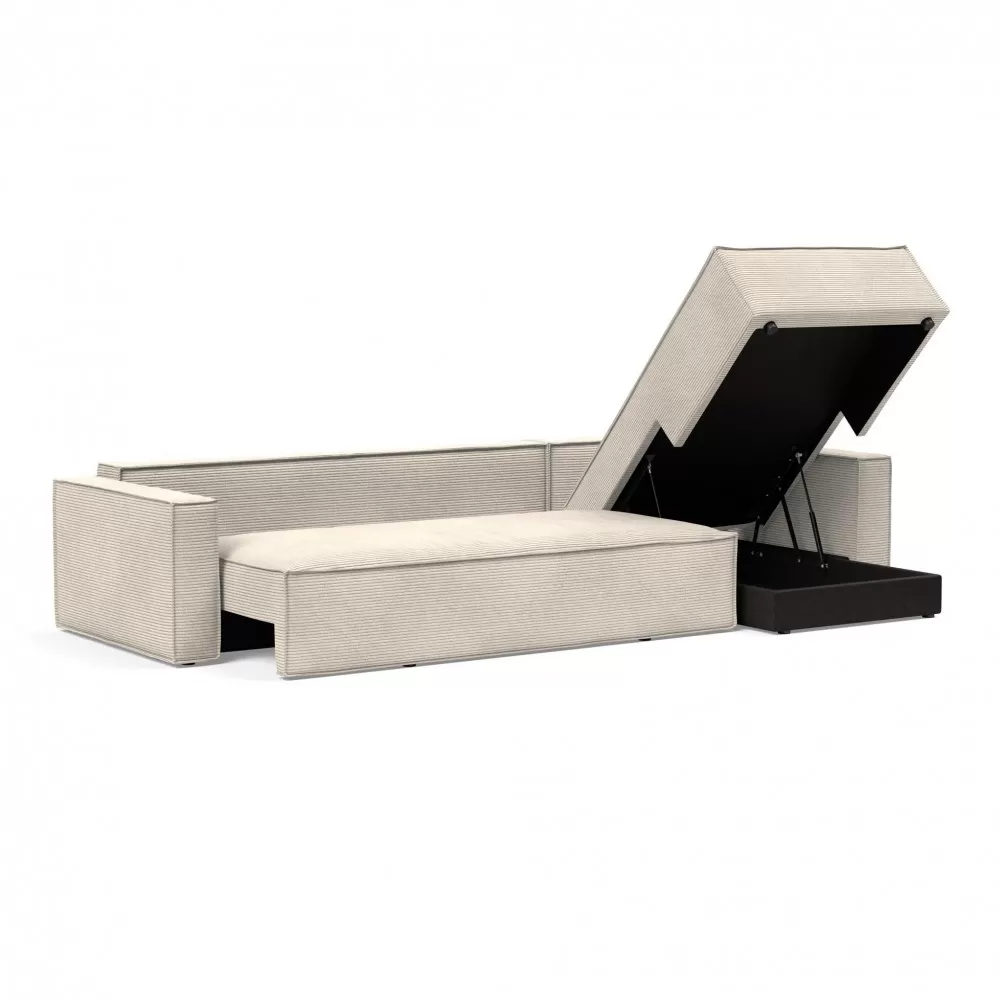Sofa rozkładana Newilla Lounger Corduroy Ivory Innovation