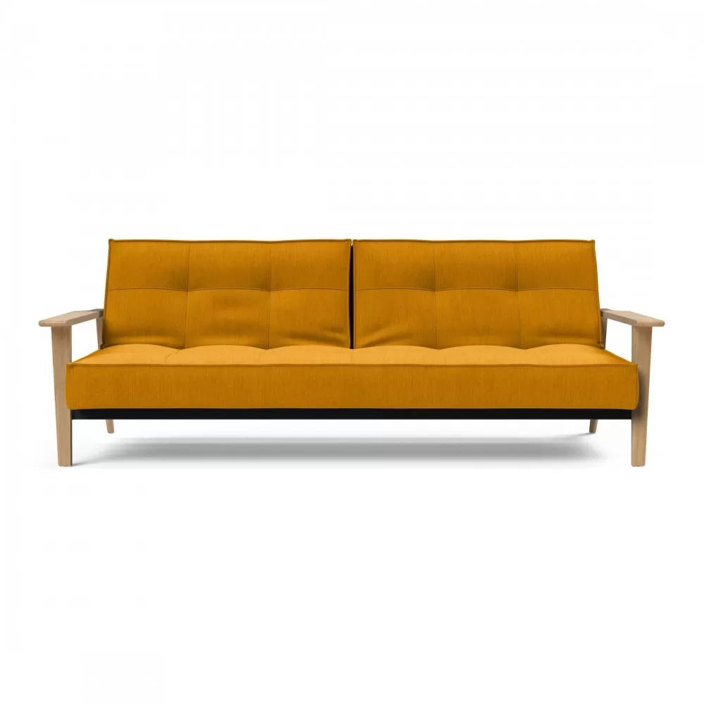 Sofa rozkładana Splitback Frej Dąb naturalny Burned Curry Innovation