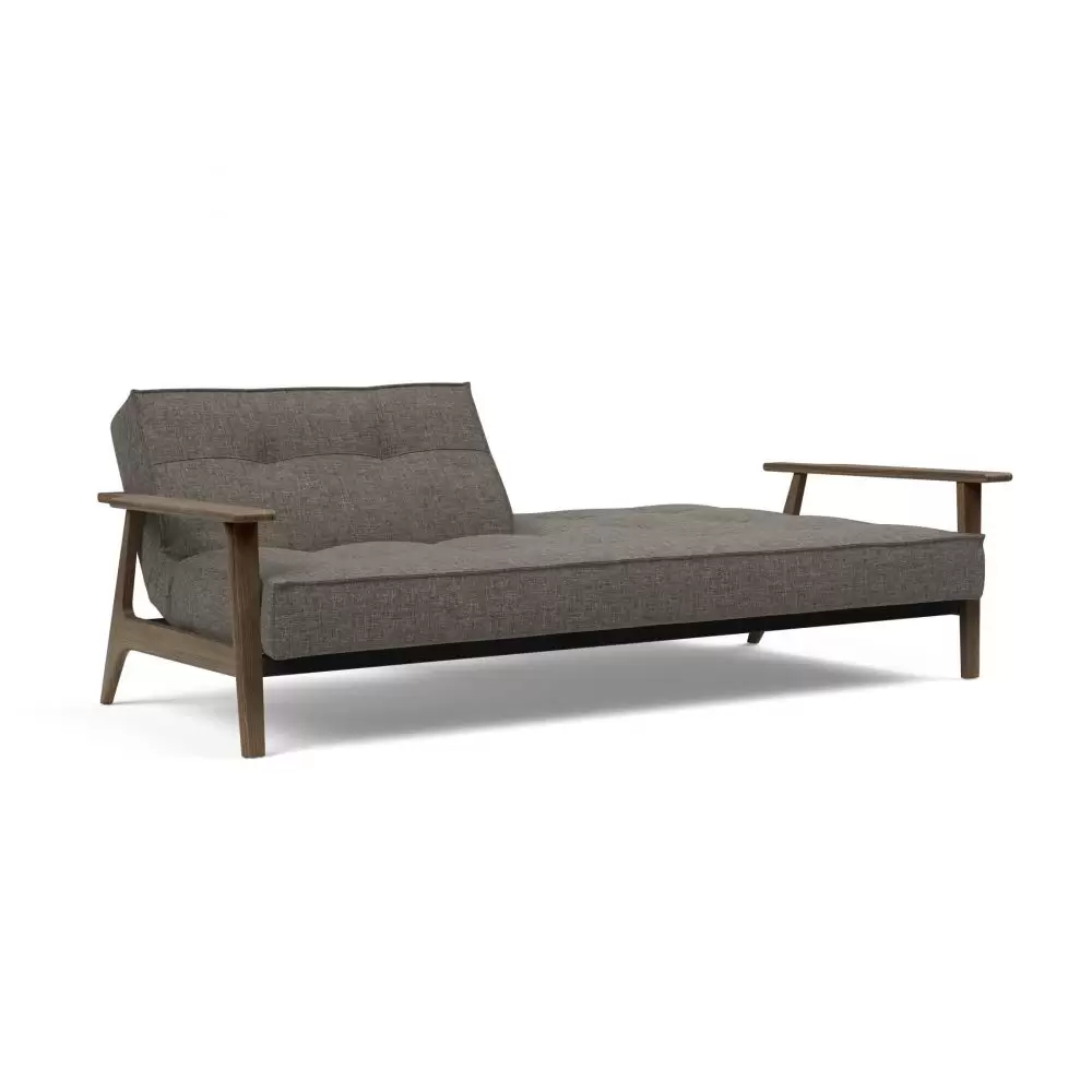 Sofa rozkładana Splitback Frej dąb przydymiony Flashtex Dark Grey Innovation