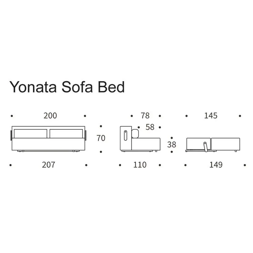 Sofa rozkładana Yonata Argus Navy Blue Innovation
