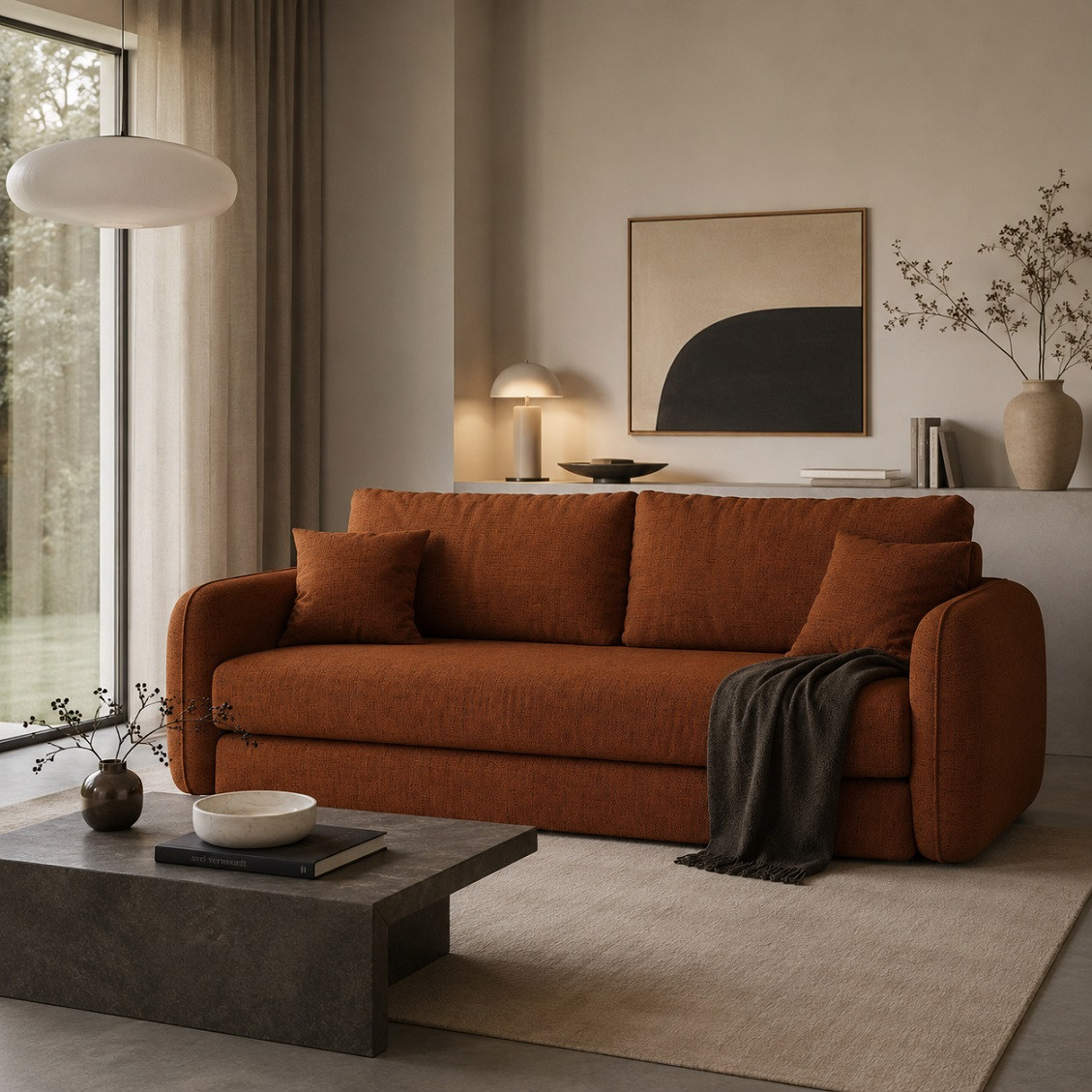 Sofa Z Funkcją Spania Dormi Ceglasta Micadoni