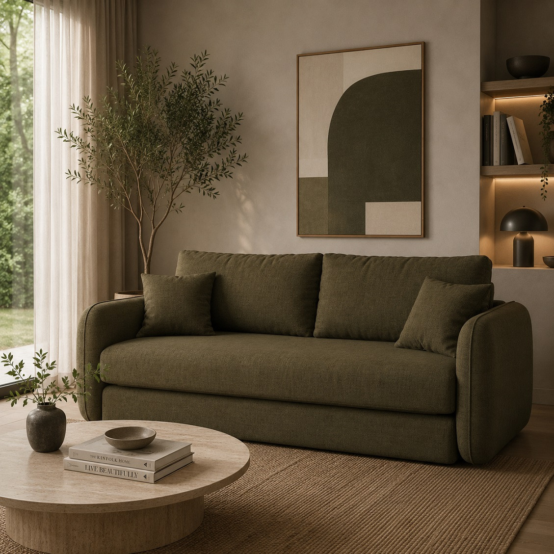 Sofa Z Funkcją Spania Dormi Zielona Micadoni