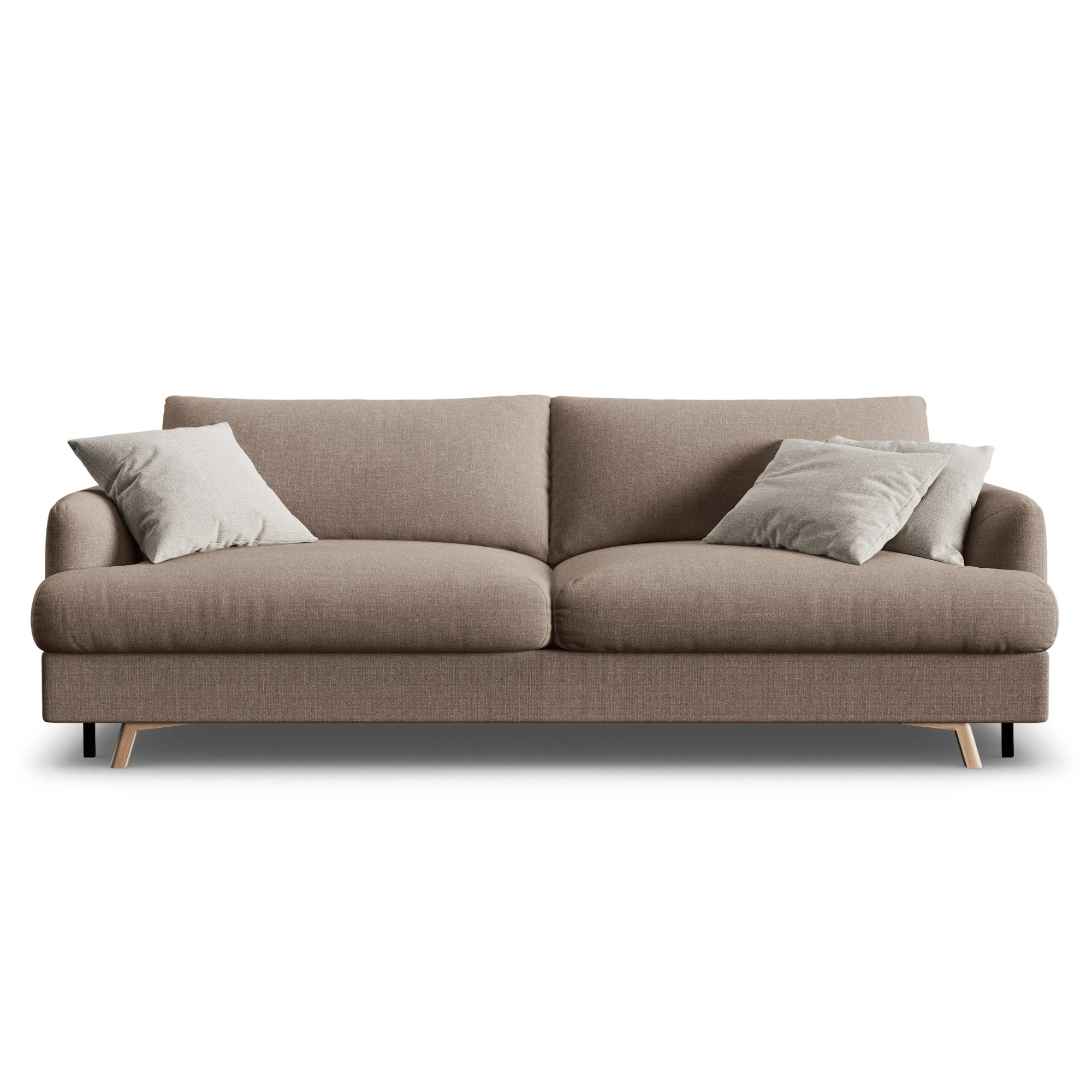 Sofa Z Funkcją Spania Naomi Jasnobrązowa Micadoni