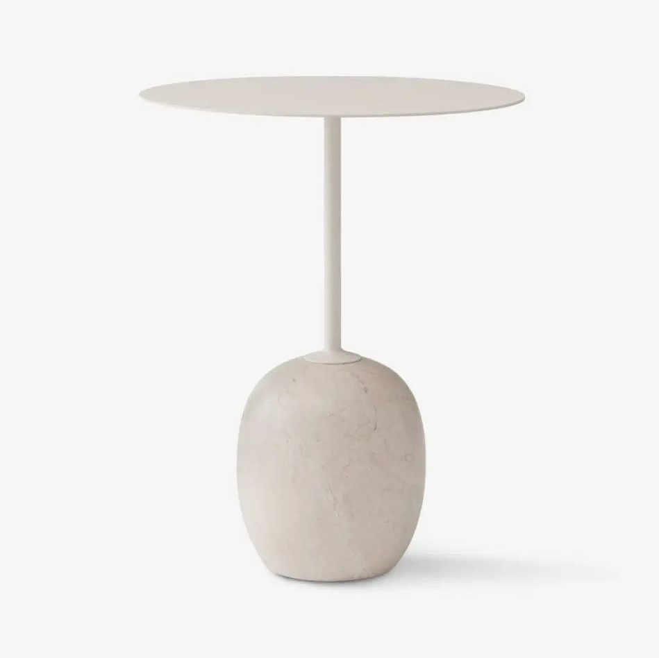 Stolik Lato Ln8 Kość Słoniowa-Crema Diva Marble Andtradition