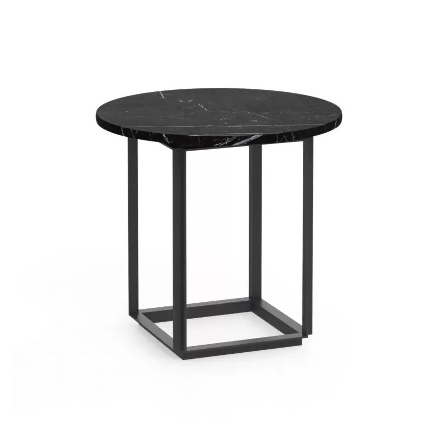 Stolik Okazjonalny Florence Czarny Marmur-Czarna Rama New Works