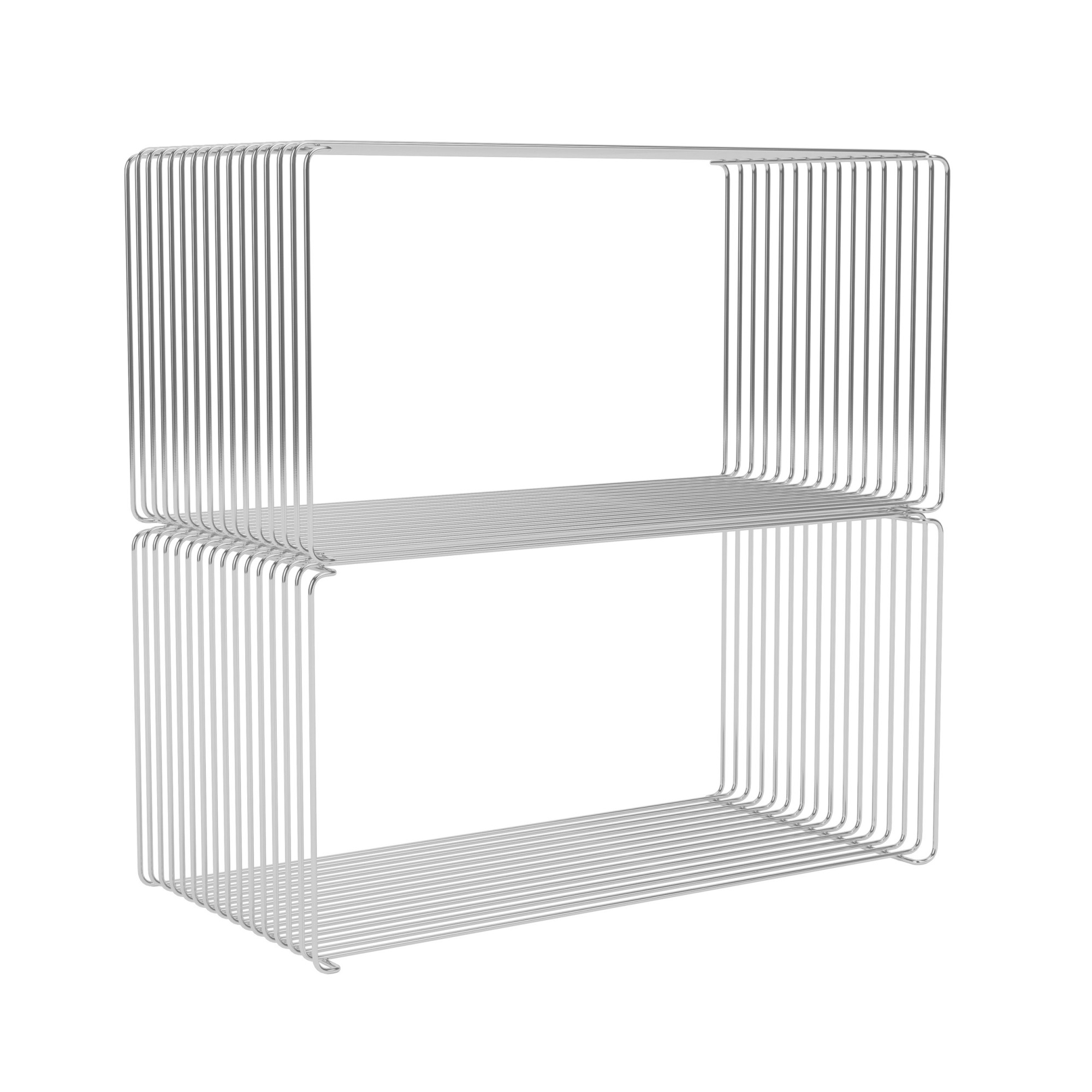 System Modułowy Panton Wire 2 Moduły 70 × 34,8 × 34,8 Cm Chromowany Montana