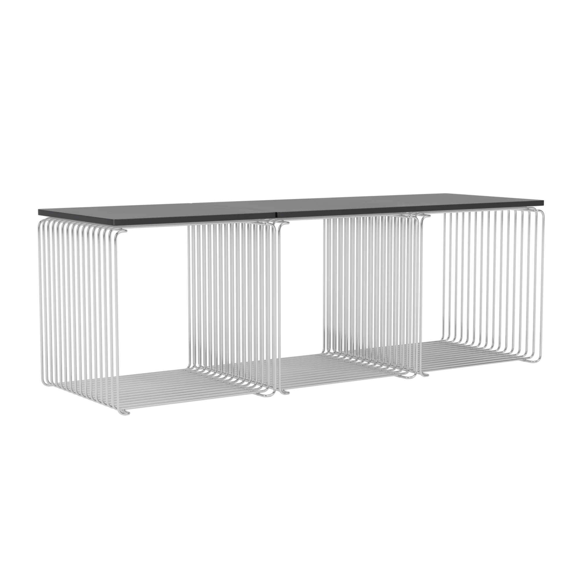 System Modułowy Panton Wire 3 Moduły Z Półką Chromowany Montana