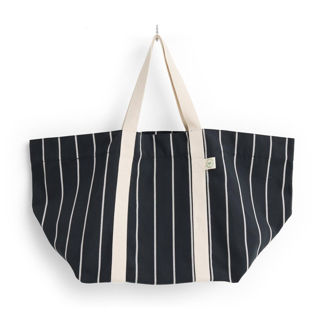 Torba Piknikowa Outdoor Market Czarna W Beżowe Pasy Hay