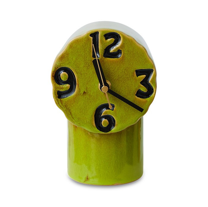 Zegar Ceramiczny Retro Oliwkowy Hkliving