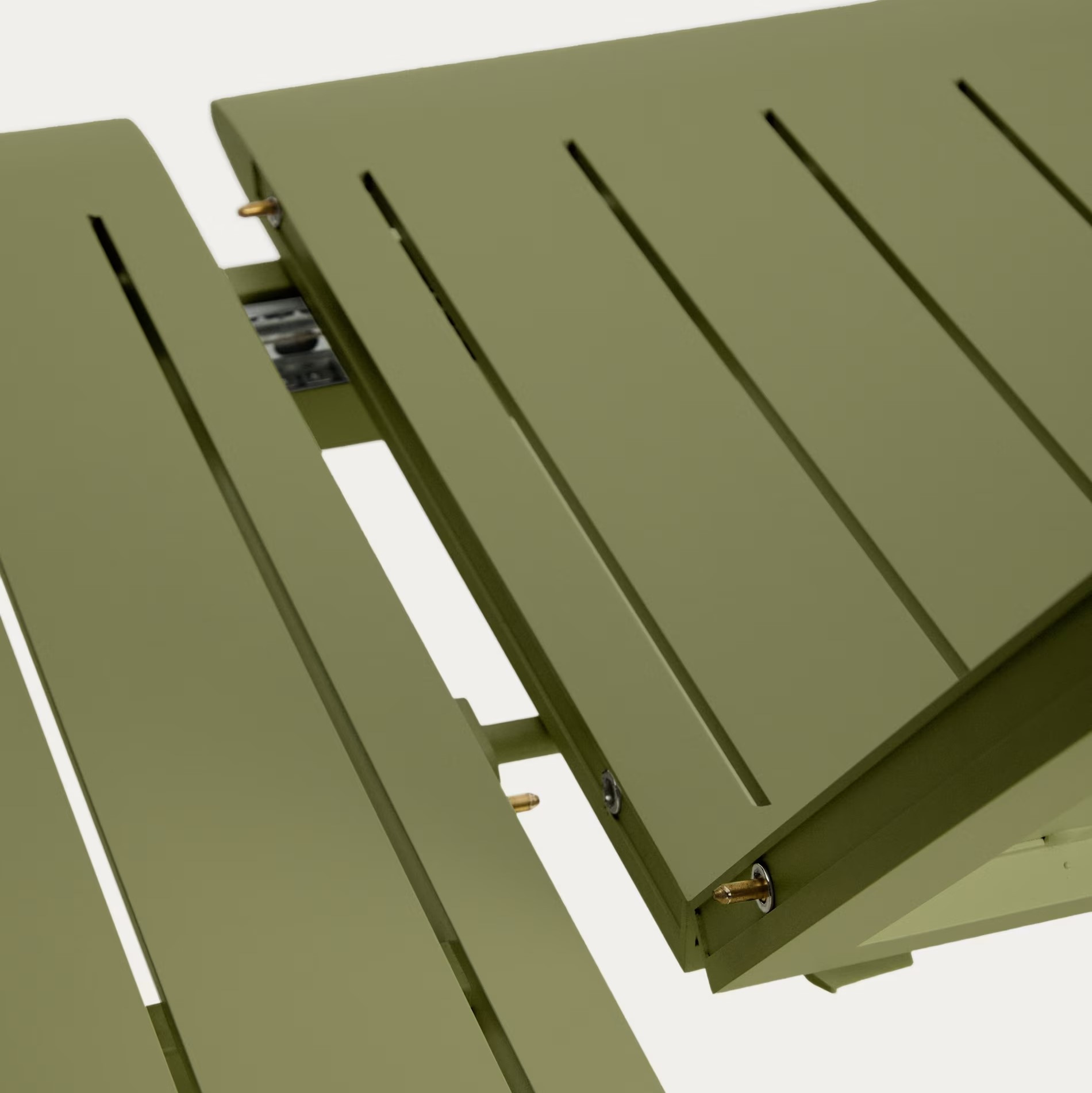 Zestaw Ogrodowy Brela Stół Rozkładany + 6 Krzeseł Zielony Kave Home