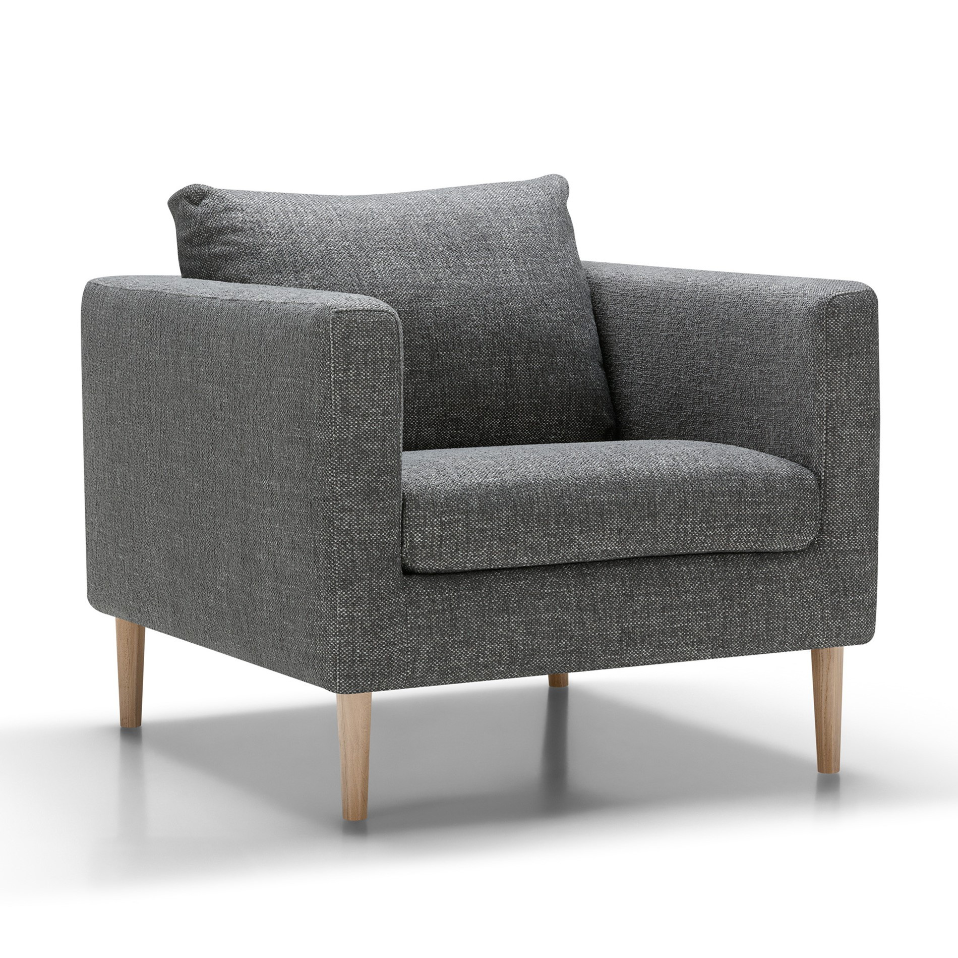 Fotel Anna Z Drewnianymi Nogami Spicy Grey Sits