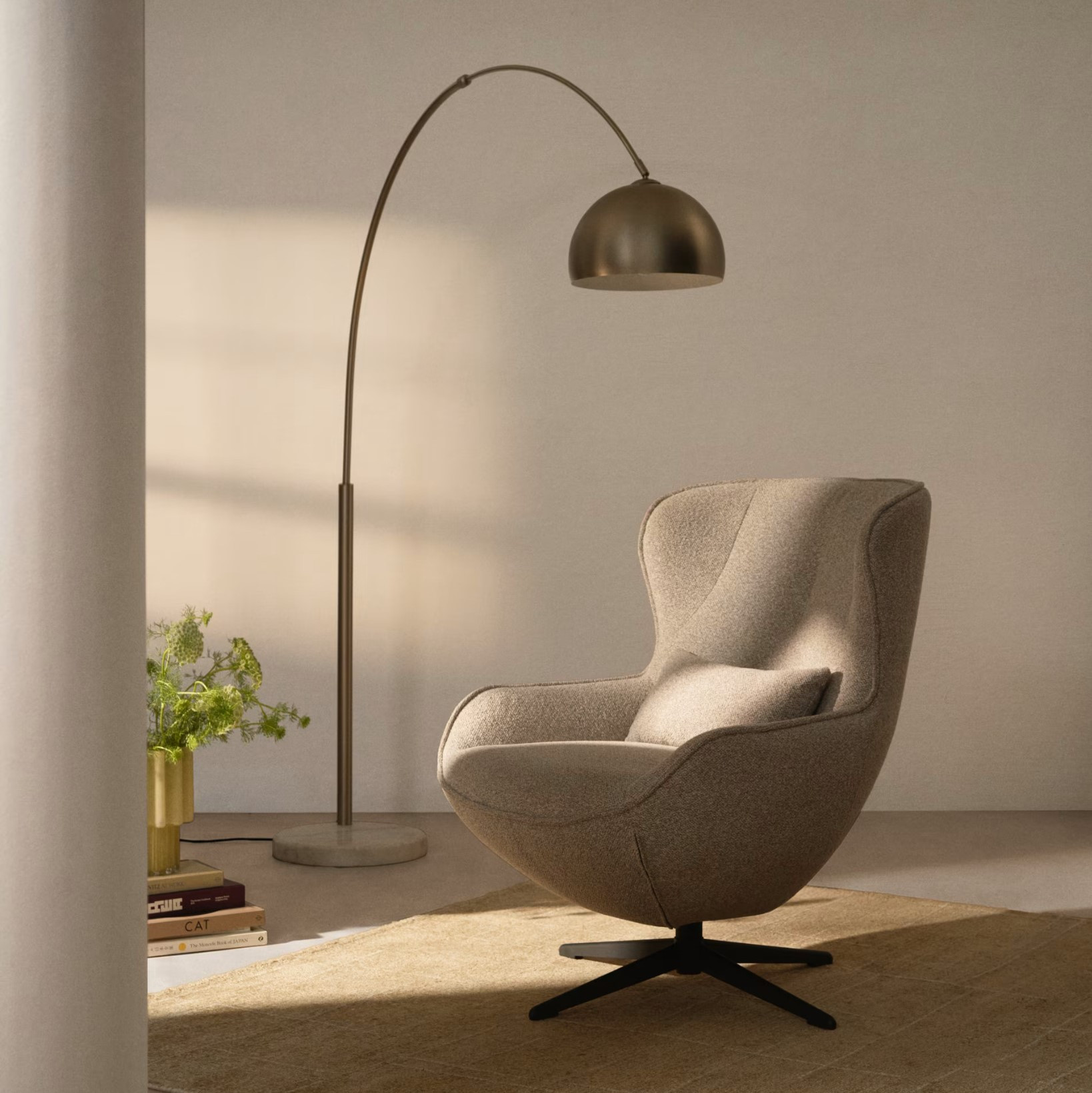 Fotel Obrotowy Sorile Beżowy Kave Home