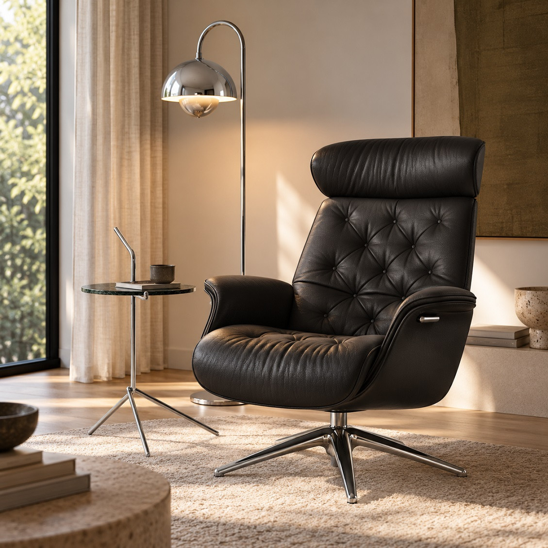 Fotel Wypoczynkowy Volden High Nature Black Flexlux