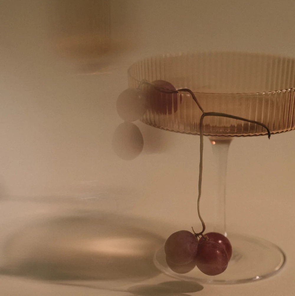 Kieliszki Do Szampana Ripple 2 Szt. Różowe 2 Szt. Ferm Living