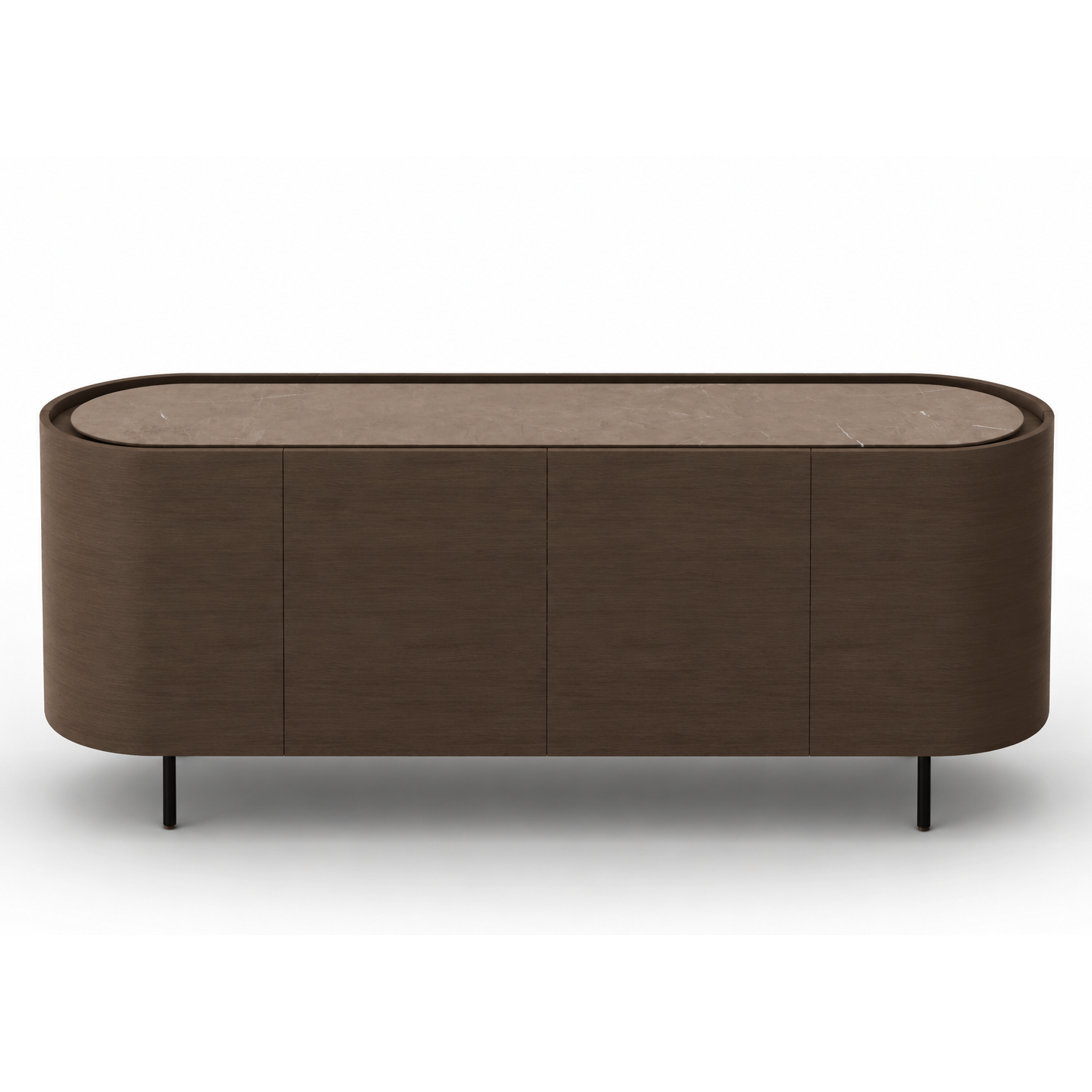 Komoda Lake 180 Cm Orzech - Blat Ceramiczny Brązowy Calligaris