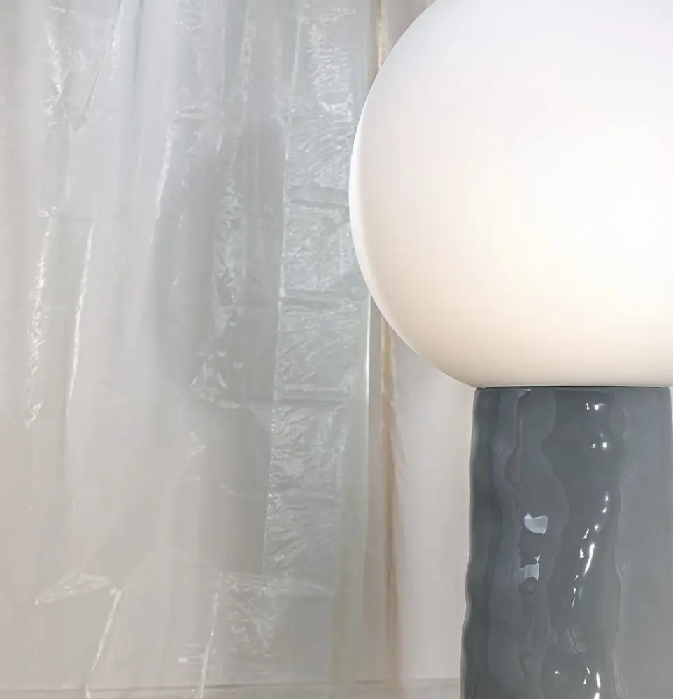 Lampa Kokeshi mała biało-terakotowa Pulpo