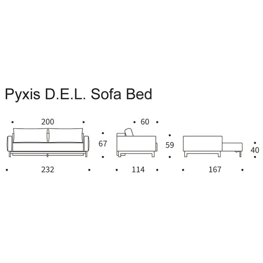 Sofa rozkładana Pyxis Deluxe E.L. Phobos Mocha Innovation