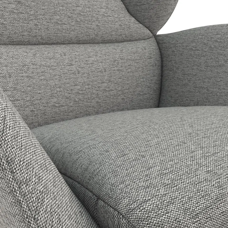 Fotel Carla z podnóżkiem Copparo Light Grey